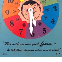 Vintage Sifo Timmy Time Clock Puzzle: Wooden Toy
