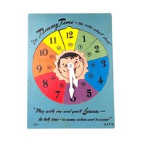 Vintage Sifo Timmy Time Clock Puzzle: Wooden Toy