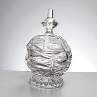 Vintage Crystal Glass Candy Dish with Lid, Clear Glass, Home Decor, Hostess Gift, Candy Jar, Trinket Dish