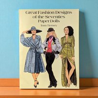 1995 Great Fashion Designs of the Seventies Paper Dolls, Tom Tierney, Complete Set, Vintage Paper Dolls, Gift for Collector