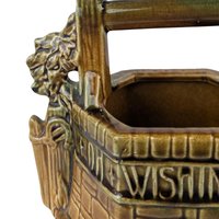 Vintage McCoy Wishing Well Planter, Ceramic Flower Pot, 7 Inch Height, Unique Garden Decor, Collectible Pottery, Gift for Gardener