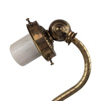 Vintage Metal S-Curve Table Lamp, 13 Inch Height, Decorative Desk Light, Gift for Home Office