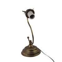 Vintage Metal S-Curve Table Lamp, 13 Inch Height, Decorative Desk Light, Gift for Home Office