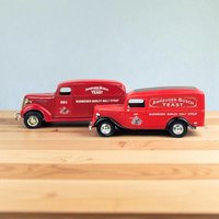 Vintage Anheuser-Busch Diecast Banks - ERTL Ford & Chevy Panel Trucks - With Boxes