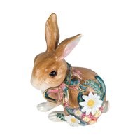 Vintage Fitz and Floyd Bunny Figurine: Woodland Spring Easter Decor