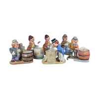 Vintage Hobo Luvkins Candle Holder Set, Ceramic Figurines, Whimsical Hobo Art, Collectible Candle Holders, Unique Home Decor, Set of 6