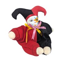 Vintage Jester Doll, Small Clown Doll with Flower, Whimsical Doll, Collectible Doll, Unique Gift