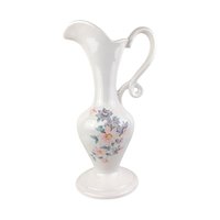 Vintage Royal Haeger Pitcher, White Ceramic Pitcher with Floral Design, Art Pottery, Mid-Century Modern, Vase, Home Decor