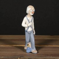 Vintage Cascades Porcelain Clown Figurine: Sad Clown Statue, Made in Spain