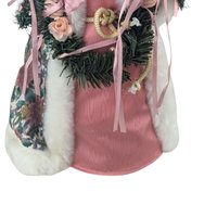 Vintage Victorian Pink Floral Santa Tree Topper