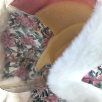 Vintage Victorian Pink Floral Santa Tree Topper