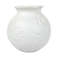Vintage Kaiser Bisque Vase: Embossed Roses, 1980s Porcelain Decor