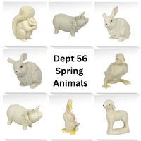 Vintage Dept 56 Animal Figurines: Annual Bisque Collectible