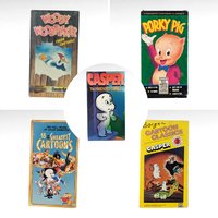 Vintage Cartoon VHS Lot, Casper, Porky Pig, Woody Woodpecker, 90s Nostalgia, Classic Cartoons, Animation, Collectible VHS
