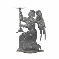 Vintage Pewter Angel Candle Holder, Kneeling Angel Figurine, Religious Decor, Candle Holder, Home Decor, Vintage Home Accent, Unique Gift