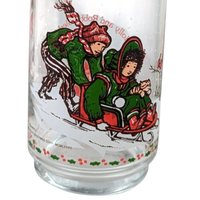 Vintage 1982 Coca Cola Holly Hobbie Christmas Glasses - Set of 3