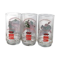 Vintage 1982 Coca Cola Holly Hobbie Christmas Glasses - Set of 3