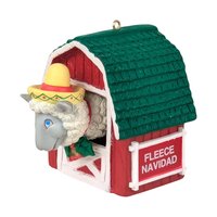 Vintage Enesco Bobblehead Ornaments: Cow & Sheep - Dairy Christmas