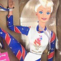 Vintage 1995 Olympic Gymnast Barbie Doll: Mattel Collectible Toy