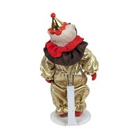 Vintage White Bear Clown Figurine: Collectible Toy Decor, 6.5"
