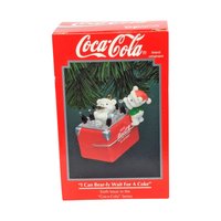 Vintage Coca Cola Ornament Choice: 1994 Enesco Bear & Carlton Cards