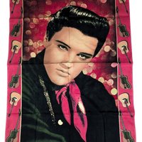 Vintage Elvis Tapestry, 52x34", Music Memorabilia, Rock and Roll Decor, Gift for Elvis Fan, Wall Hanging