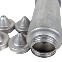 Vintage Aluminum Cookie Press: Mid-Century Cake Decorating Syringe with 9 Tips