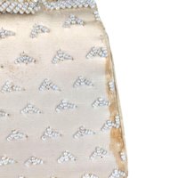 Vintage Cream Beaded Handbag: Handmade Hong Kong Evening Clutch