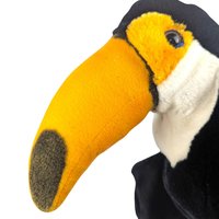 Vintage 1999 KM Plush Toucan Bird Hand Puppet Tropical Toy Gift