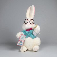Vintage 1991 White Rabbit Plush: Target Alice in Wonderland Stuffed Animal