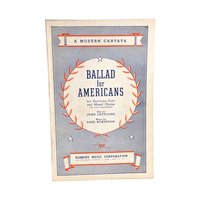 Vintage Earl Robinson Sheet Music: Ballad for Americans Choral Cantata