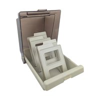 Vintage Eichner Floppy Diskette Storage Case: Smoked Lid, 4 Dividers