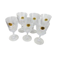 Vintage Crystal D'Arques Wine Glasses - Taille Combourg - Set of 6