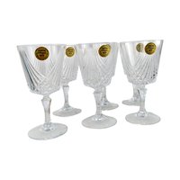 Vintage Crystal D'Arques Wine Glasses - Taille Combourg - Set of 6