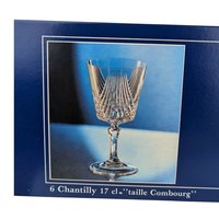 Vintage Crystal D'Arques Wine Glasses - Taille Combourg - Set of 6