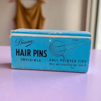 Vintage Diane Hair Pins: Original Box, Made in France, Ball Pointed Tips
