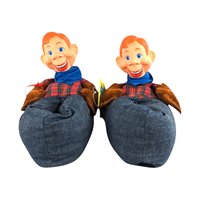 Vintage 1988 Howdy Doody Slippers: Childs Medium Collectible Character Footwear