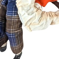 Vintage Sitting Clown Doll: Plaid Pants, Collectible Decor