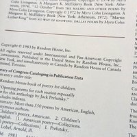 Vintage 1983 Children's Poetry Book: Random House, Illustrated by Arnold Lobel