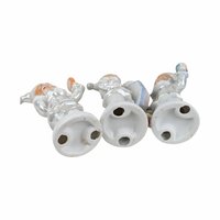 Vintage Lusterware Jester Figurines, Set of 3: Retro Clown Decor