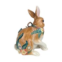 Vintage Fitz and Floyd Bunny Figurine: Woodland Spring Easter Decor