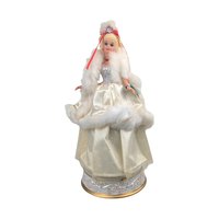 Vintage 1989 Happy Holidays Barbie Music Box: Enesco Ceramic Figurine