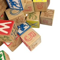 Vintage 1970s Walt Disney Wood Blocks: Playskool Mickey Mouse Educational Toy