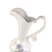 Vintage Royal Haeger Pitcher, White Ceramic Pitcher with Floral Design, Art Pottery, Mid-Century Modern, Vase, Home Decor
