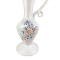 Vintage Royal Haeger Pitcher, White Ceramic Pitcher with Floral Design, Art Pottery, Mid-Century Modern, Vase, Home Decor