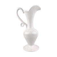 Vintage Royal Haeger Pitcher, White Ceramic Pitcher with Floral Design, Art Pottery, Mid-Century Modern, Vase, Home Decor