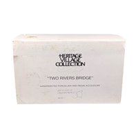 Dept 56 Heritage Village Two Rivers Covered Bridge Figurine: Christmas Village Decor