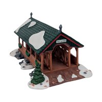 Dept 56 Heritage Village Two Rivers Covered Bridge Figurine: Christmas Village Decor