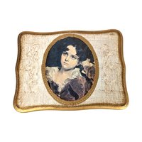 Vintage Wooden Music Box: Red Boy by Sir Thomas Lawrence