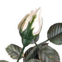 Vintage Glossy Artificial Rose Bunch - Mid Century Modern Faux Floral Decor